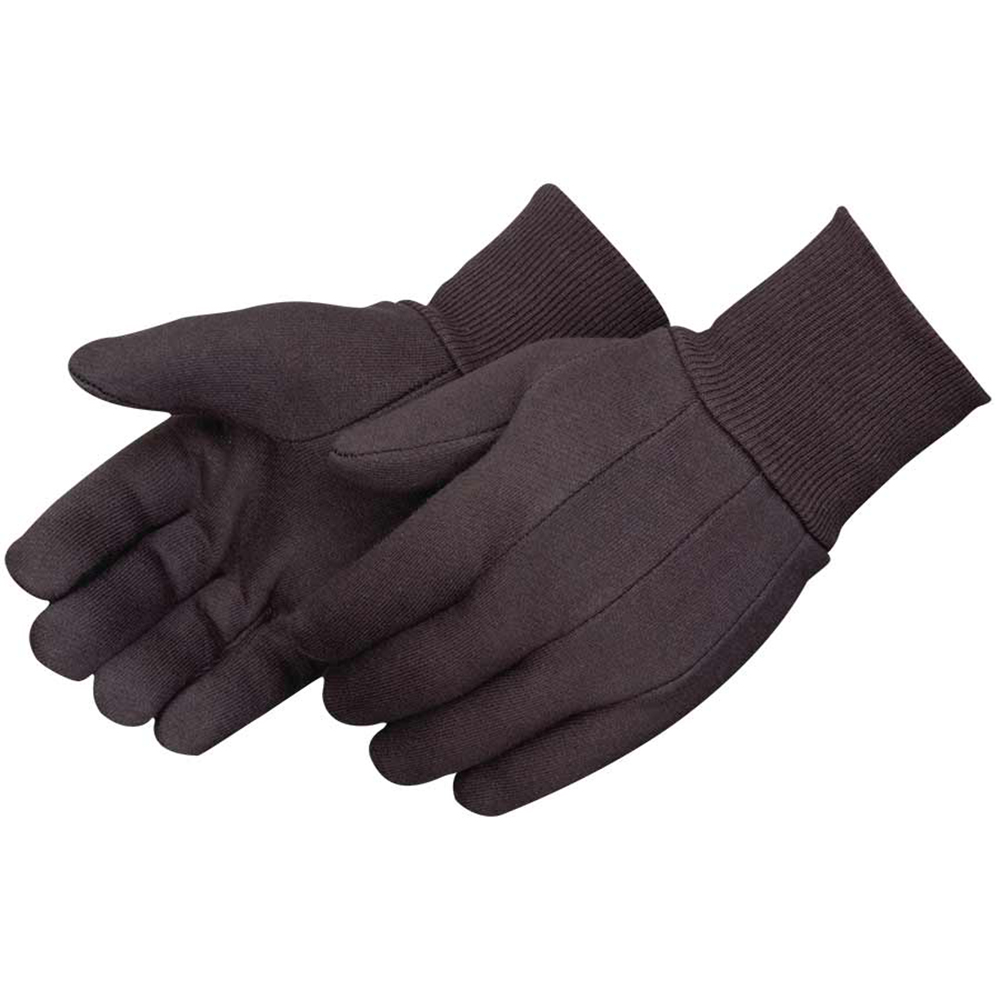 COTTON/POLY BLEND BROWN JERSEY GLOVE MEN