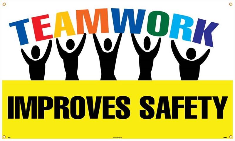 TEAMWORK IMPROVES SAFETY BANNER 3' X 10'