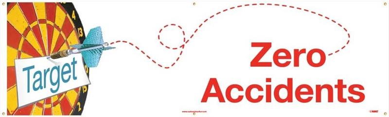 ZERO ACCIDENTS BANNER 3' x 5'