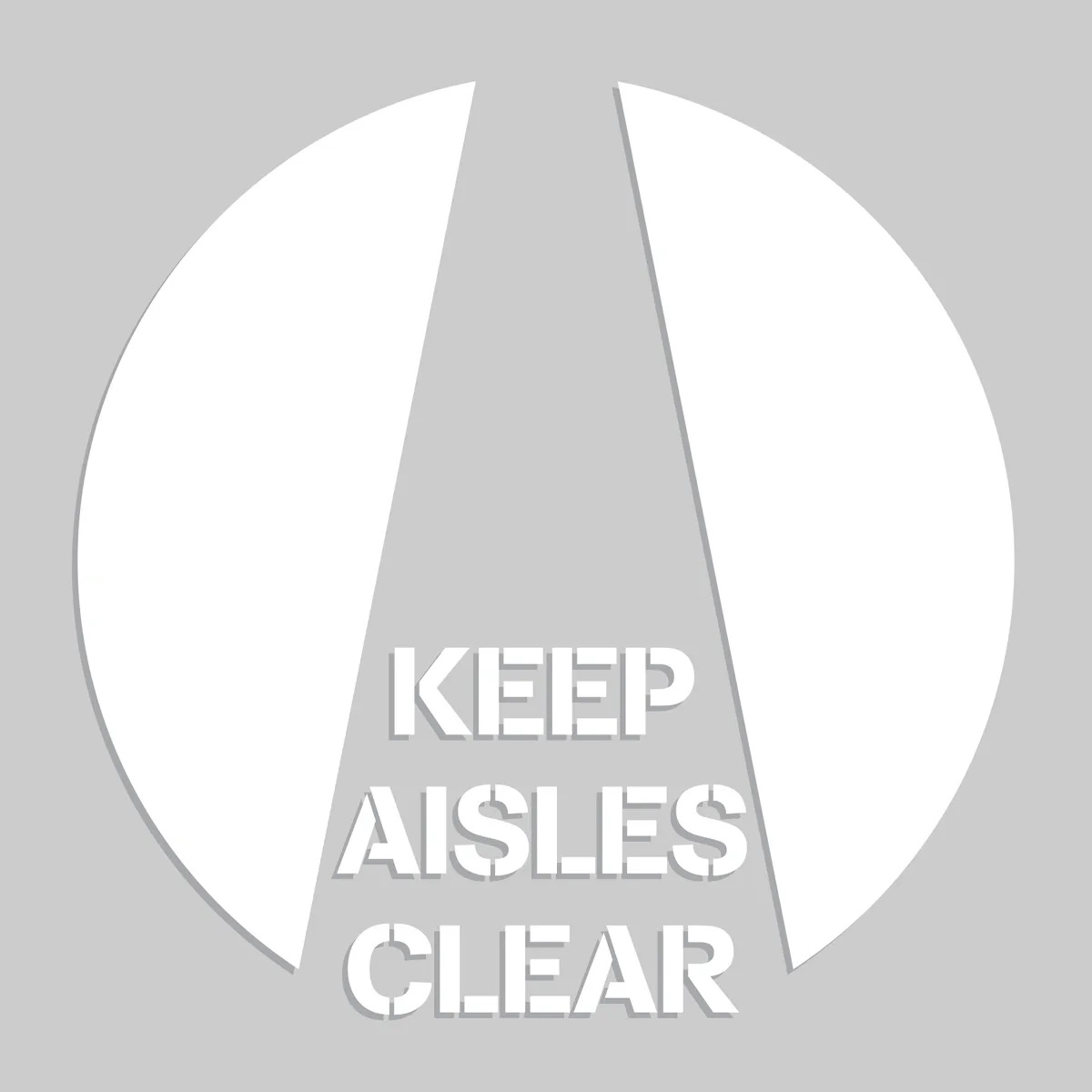 KEEP AISLES CLEAR STENCIL 24" X 24"