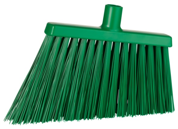 VIKAN 11.4" EXTRA STIFF ANGLE CUT BROOM GREEN