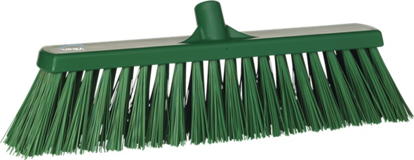 VIKAN 20.9" EXTRA STIFF BROOM GREEN