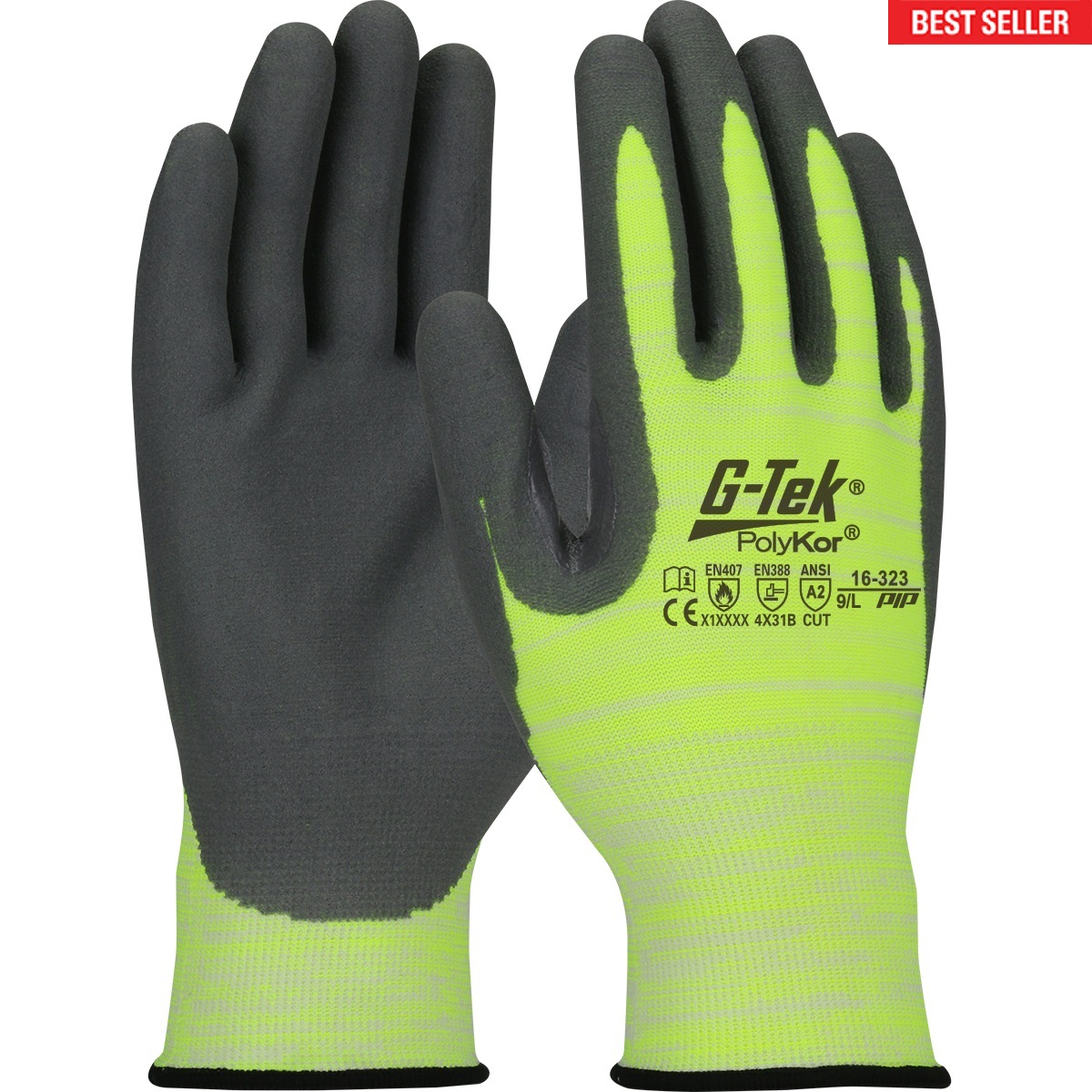 G-TEK POLYKOR 16-323 HI-VIZ FOAM NITRILE