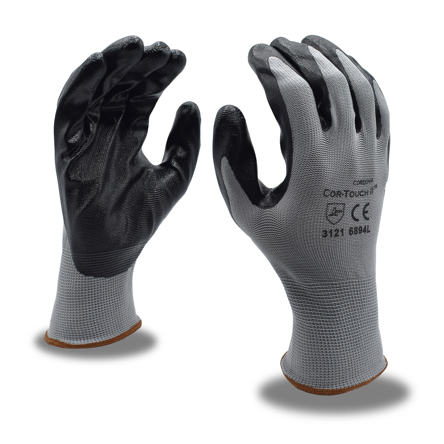 COR-TOUCH II BLACK NITRILE PALM COATED