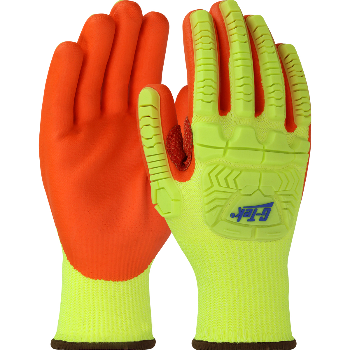 G-TEK HI-VIS IMPACT GLOVE NITRILE PALM