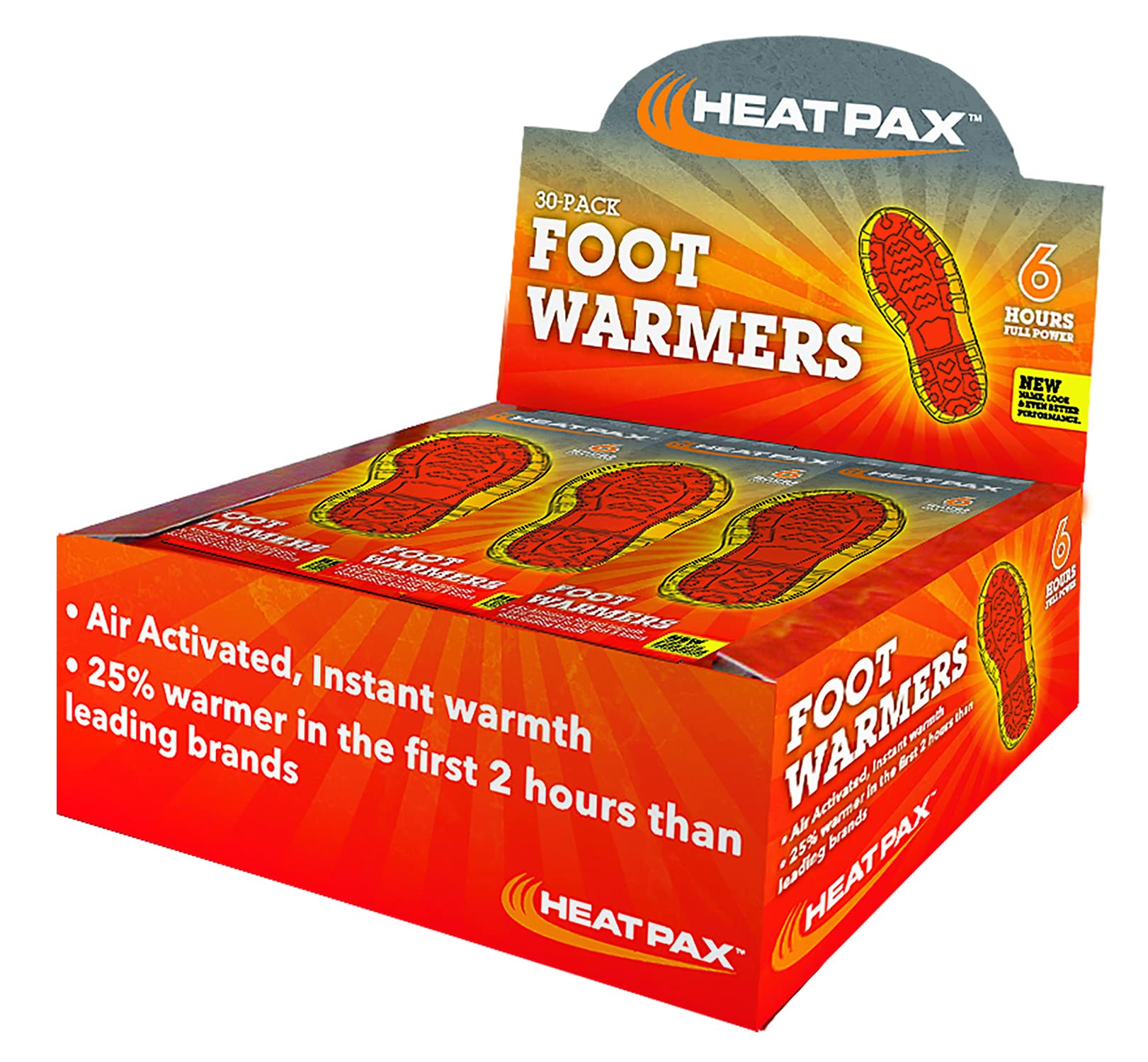 HEAT PAX FOOT WARMERS 5 PAIR PER PACK