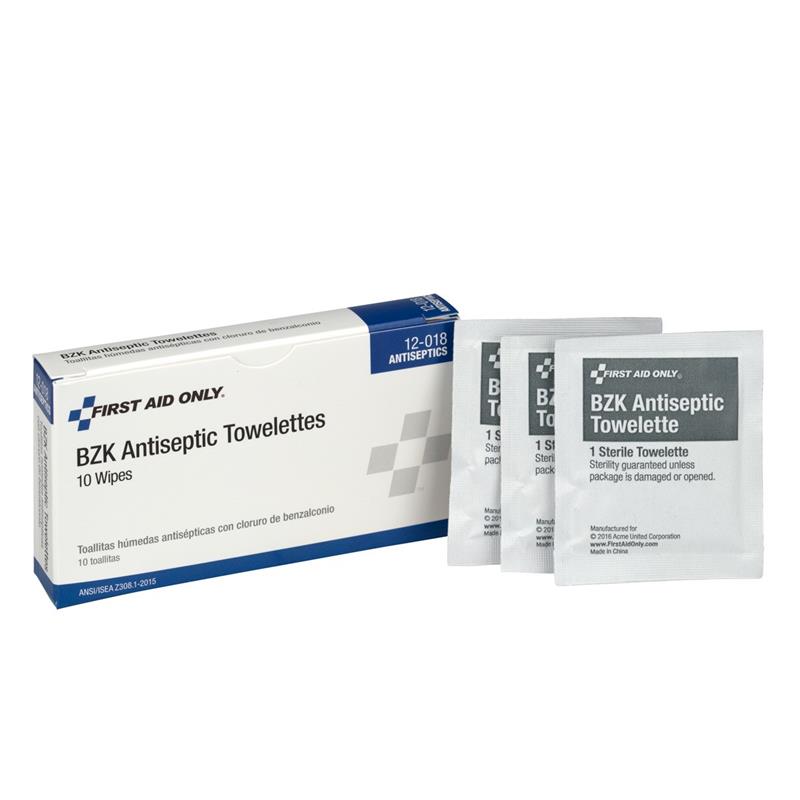 BZK ANTISEPTIC WIPES 10 PER BOX