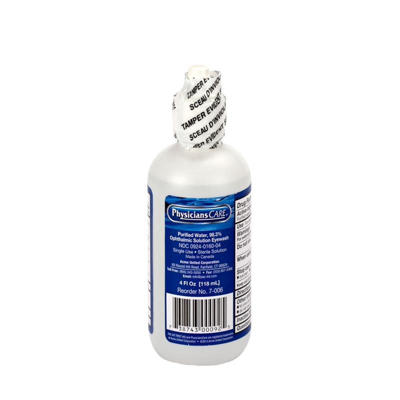 EYEWASH 4 OZ SCREW CAP BOTTLE