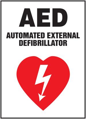 ALUMINUM AED SIGN 10" x 7"