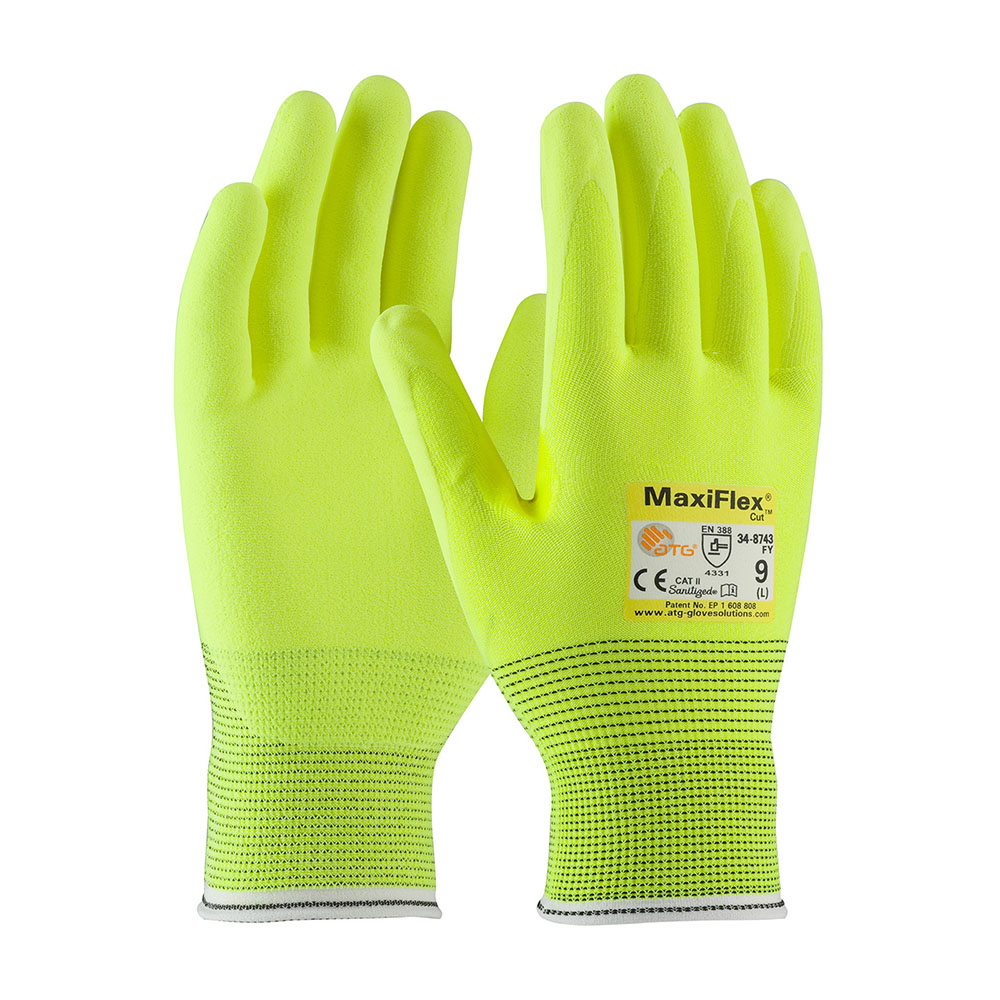 MAXIFLEX CUT HI-VIS MICRO-FOAM NITRILE