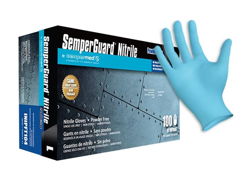 SEMPERGUARD POWDER FREE BLUE NITRILE