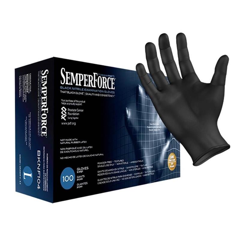 SEMPERFORCE EXAM GRADE BLACK NITRILE