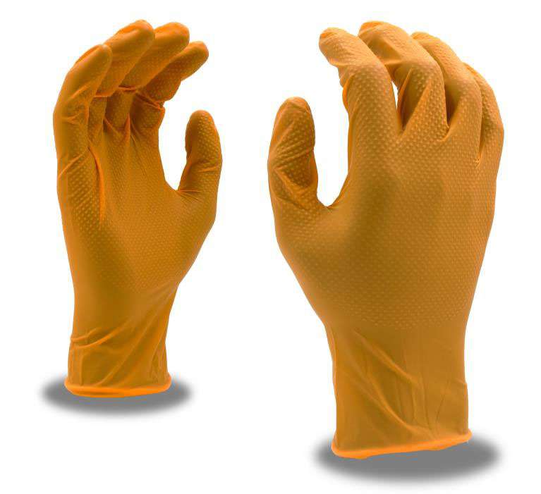 NITRI-COR DIAMOND HI-VIS ORANGE NITRILE