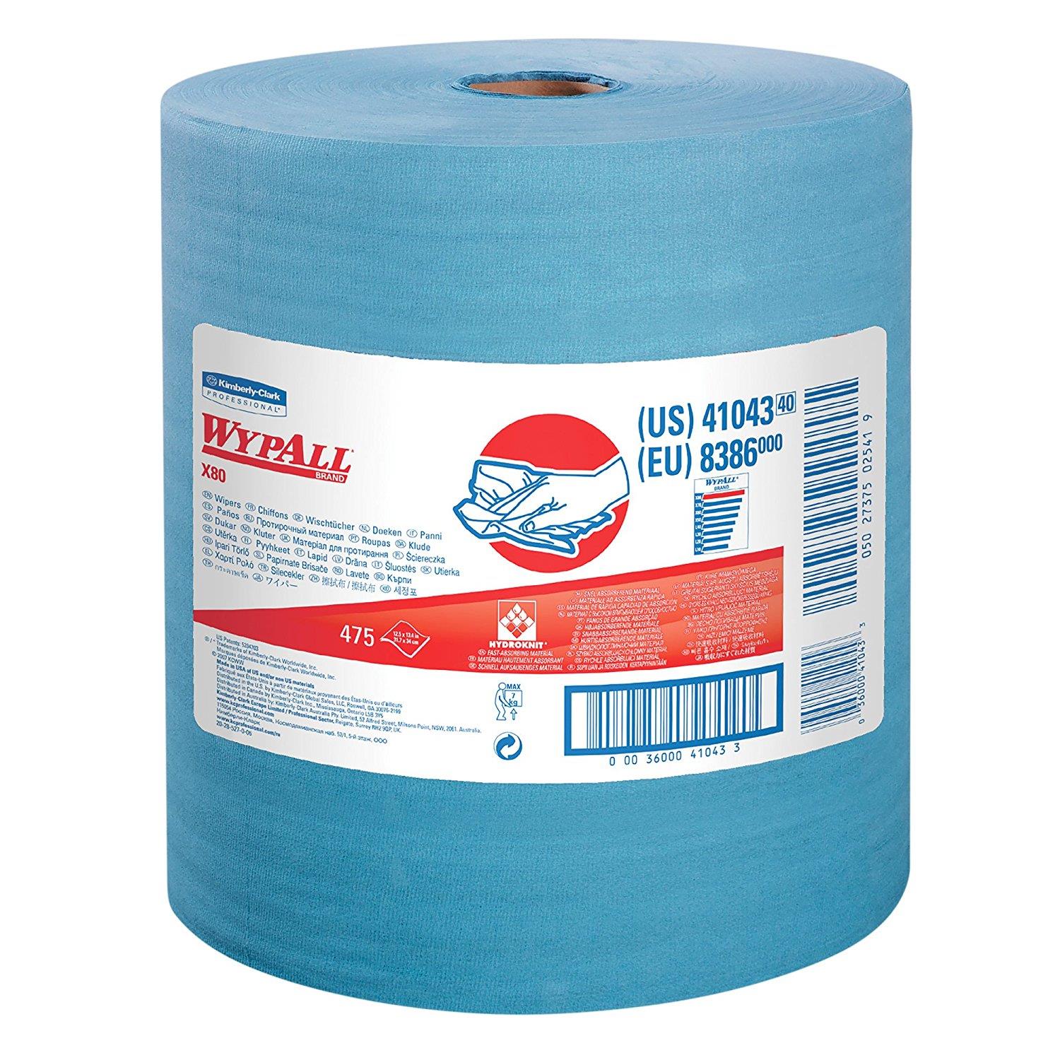 WYPALL X80 JUMBO ROLL BLUE 475 WIPERS