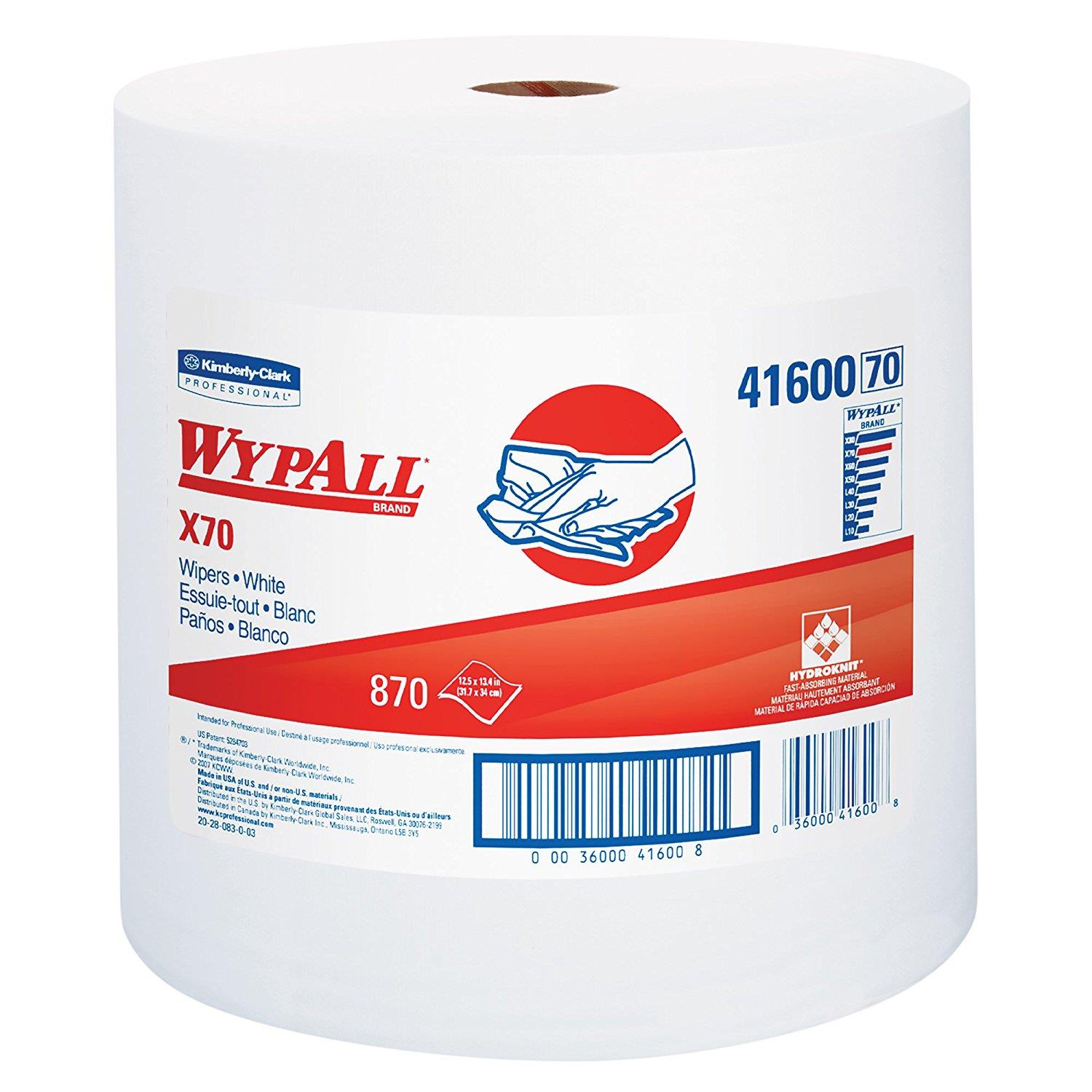 WYPALL X70 JUMBO ROLL WHITE 870 WIPERS