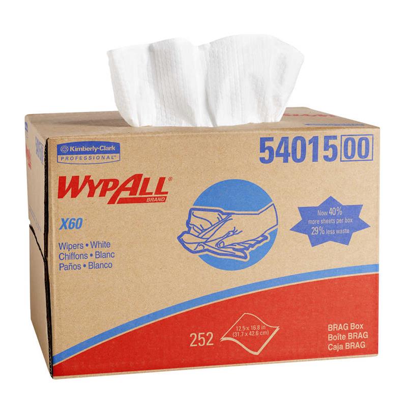 WYPALL X60 BRAG BOX WHITE 252 WIPERS