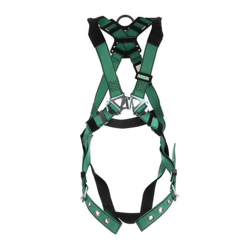 V-FORM HARNESS TONGUE BUCKLE LEG STRAPS