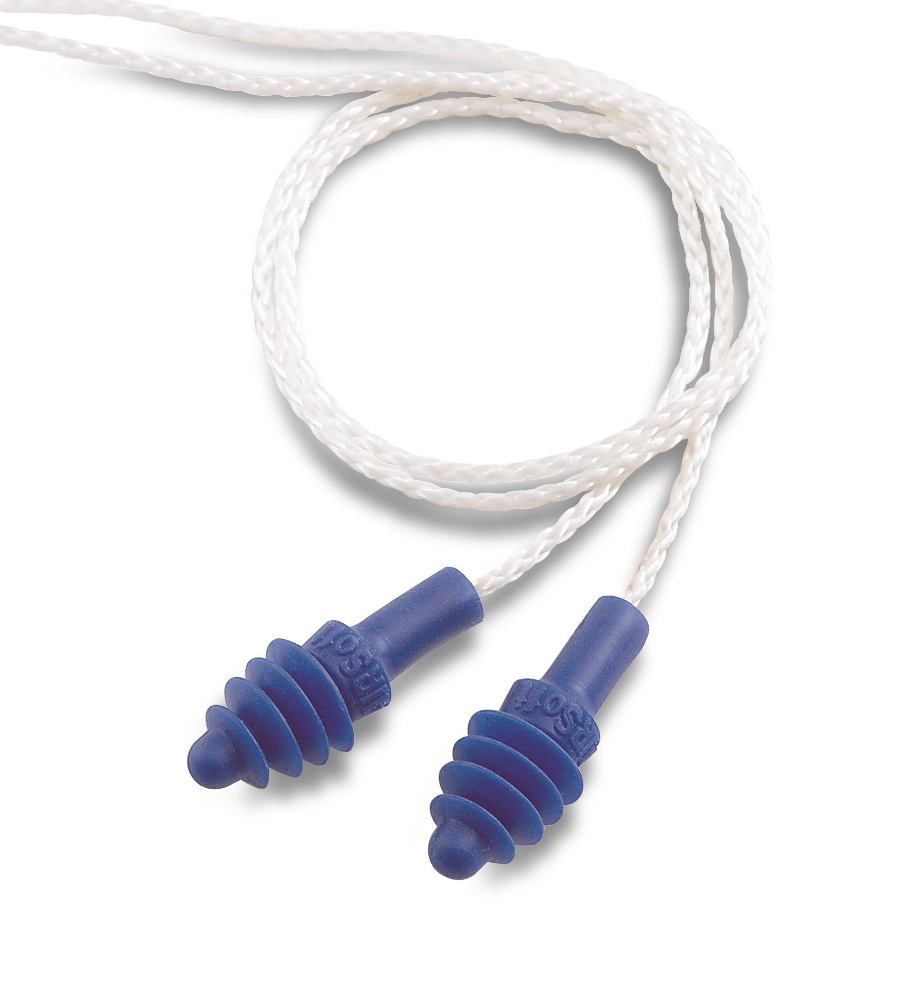 AIRSOFT WHITE NYLON CORDED EARPLUGS