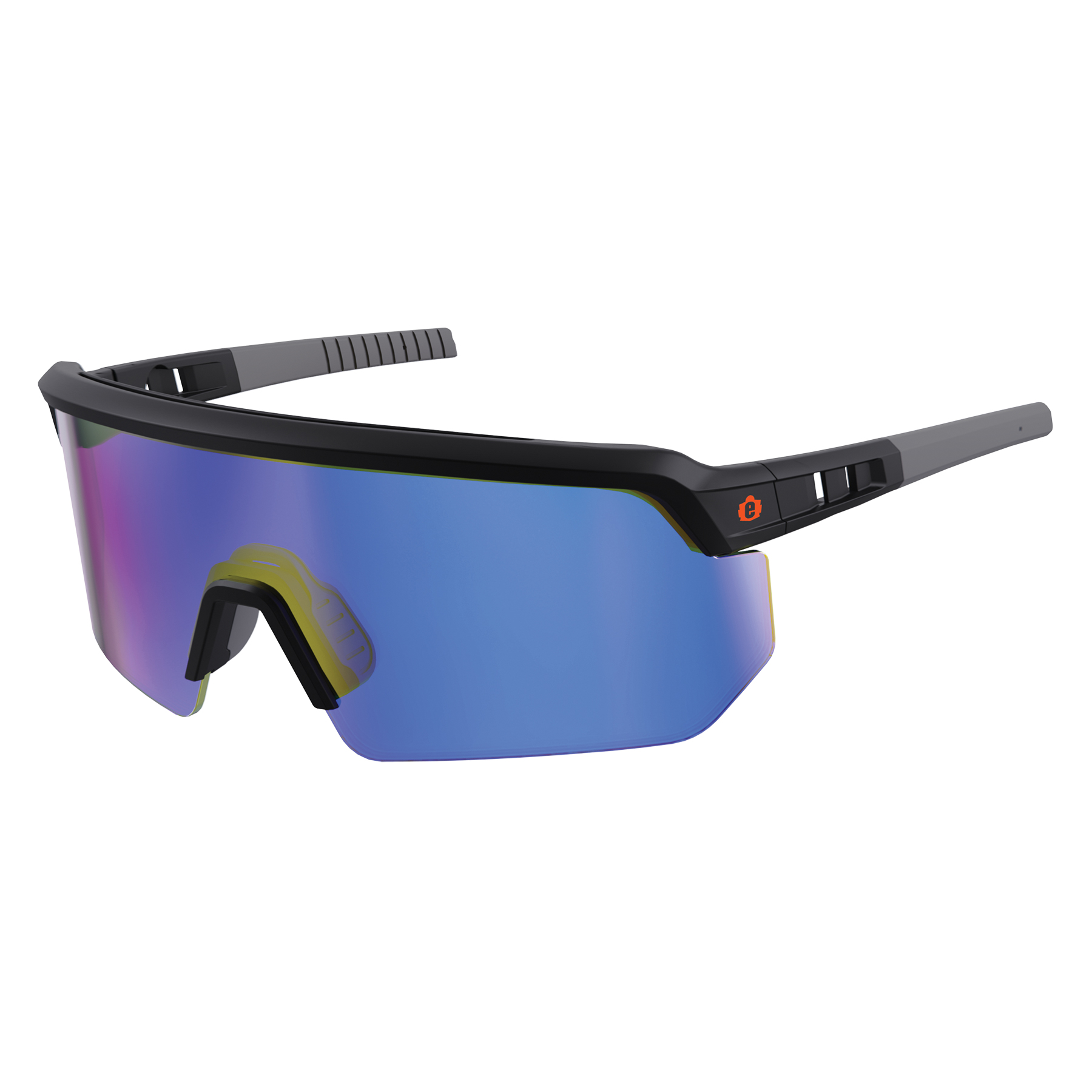 AEGIR MATTE BLACK FRAME BLUE MIRROR LENS