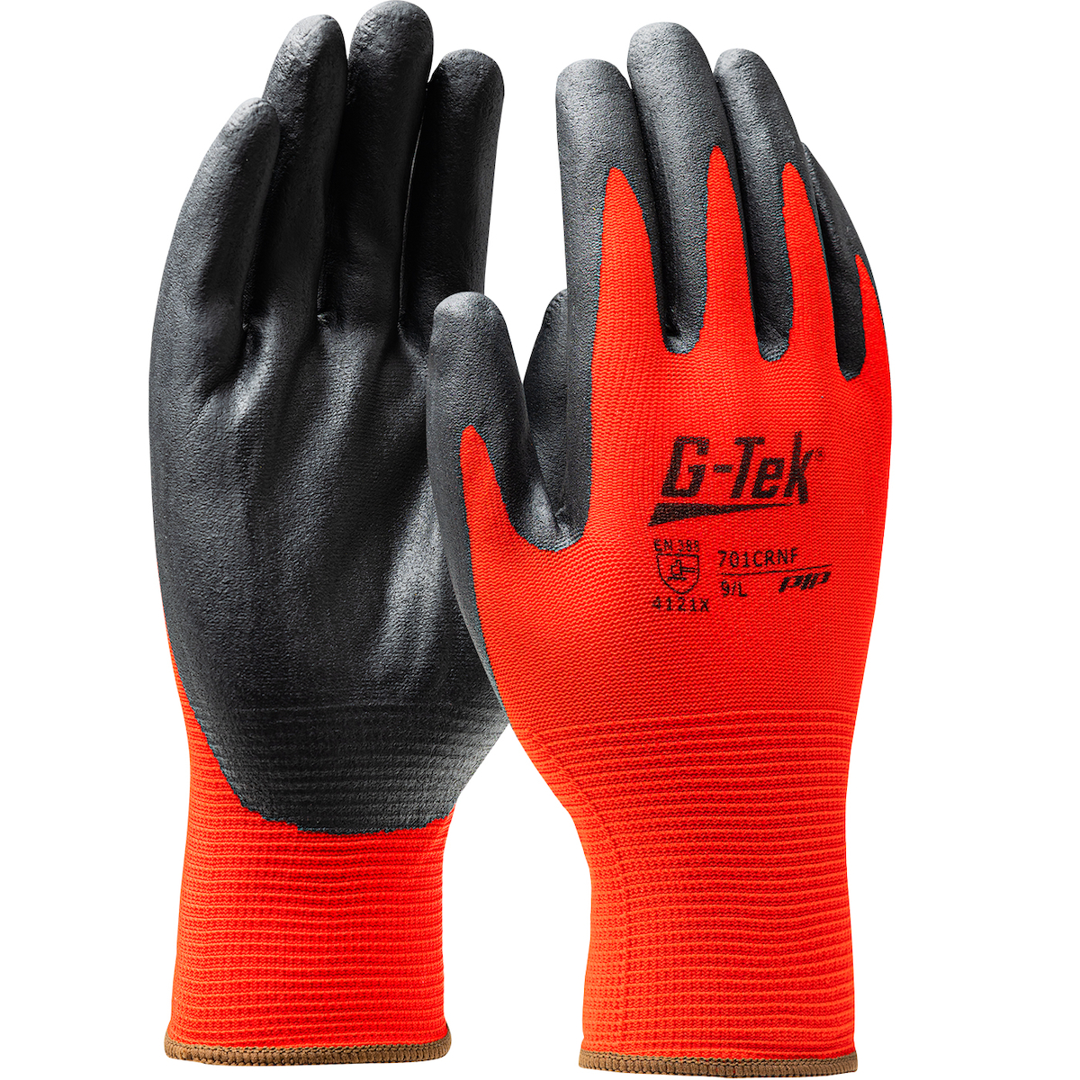 Black Nitrile Coated Red Nylon Shell