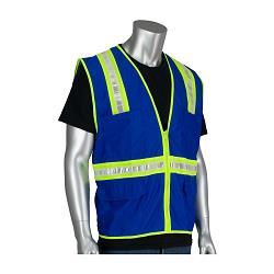 BLUE NON-ANSI SURVEYOR STYLE SAFETY VEST