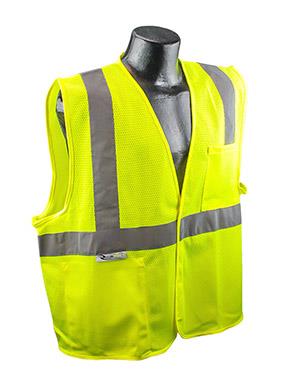 RADIANS CLASS 2 MESH VELCRO VEST GREEN