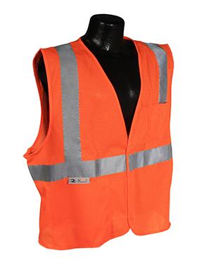 RADIANS CLASS 2 MESH VELCRO VEST ORANGE