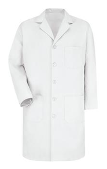 MENS WHITE POPLIN LAB COAT