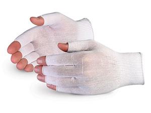 HALF-FINGER SEAMLESS KNIT NYLON GLOVES