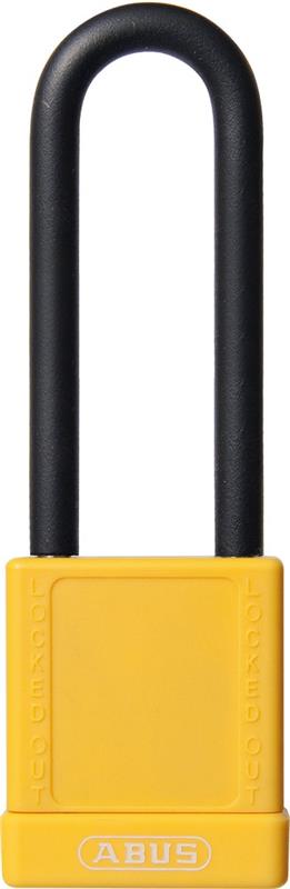 ABUS PLASTIC PADLOCK 3" SHACKLE YELLOW