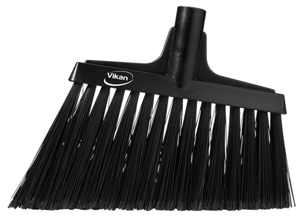 SPLIT BRISTLE ANGLE HEAD BROOM 11.4" BLACK