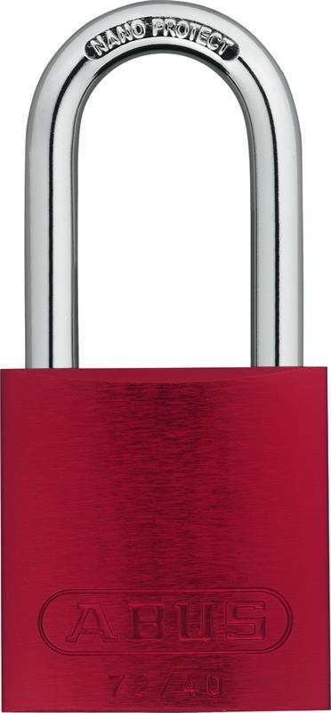 ALUMINUM PADLOCK 1-9/16" SHACKLE RED