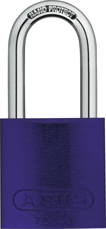 ALUMINUM PADLOCK 1-9/16" SHACKLE PURPLE