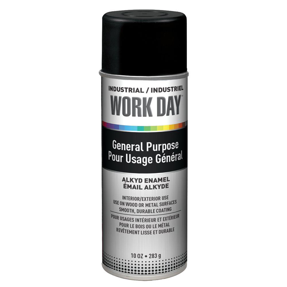 KRYLON WORK DAY ENAMEL FLAT BLACK