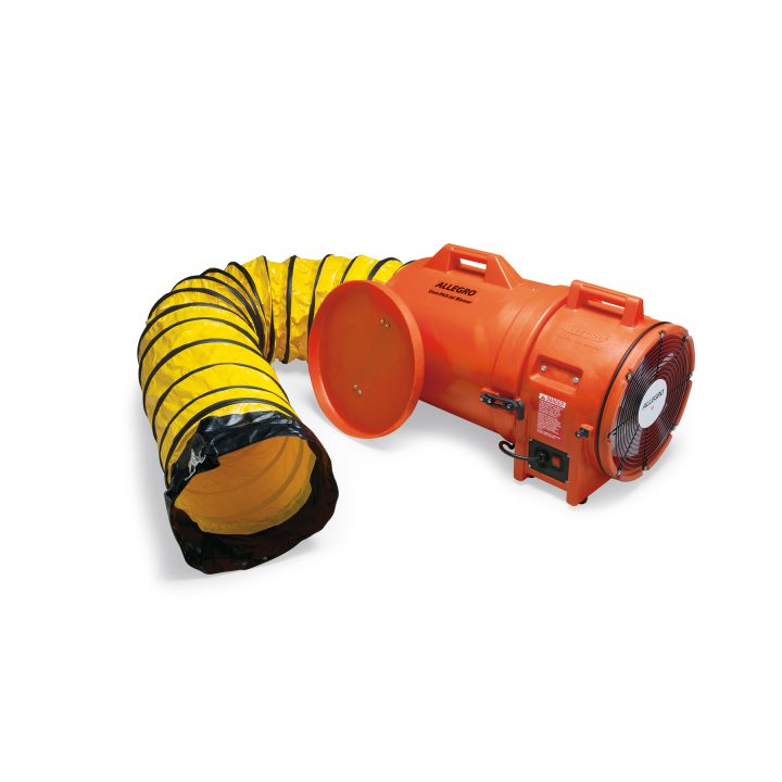 12" 1 HP AC AXIAL BLOWER W CANISTER 25'