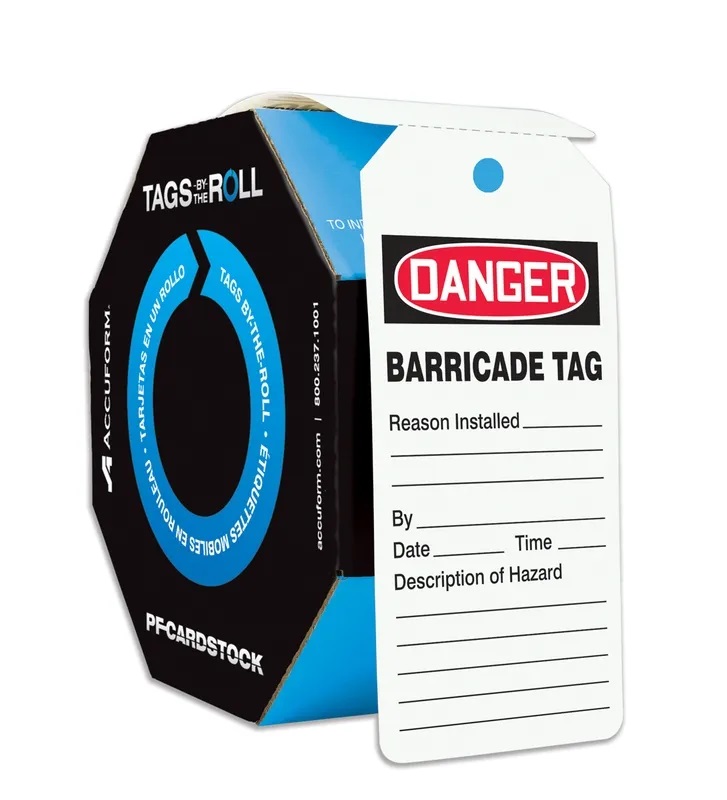 DANGER BARRICADE TAG 100/RL