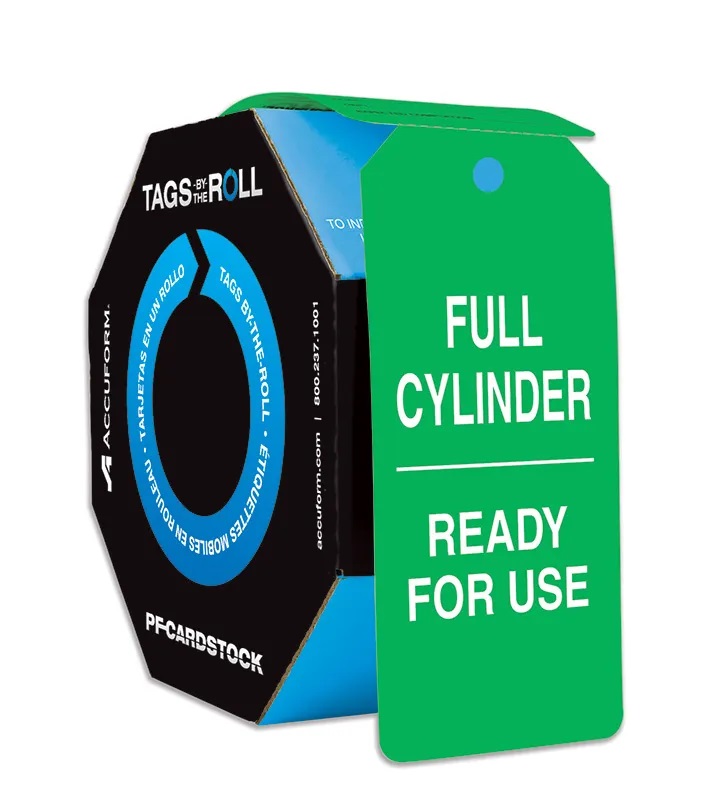 FULL CYLINDER TAGS BY THE ROLL 100/RL