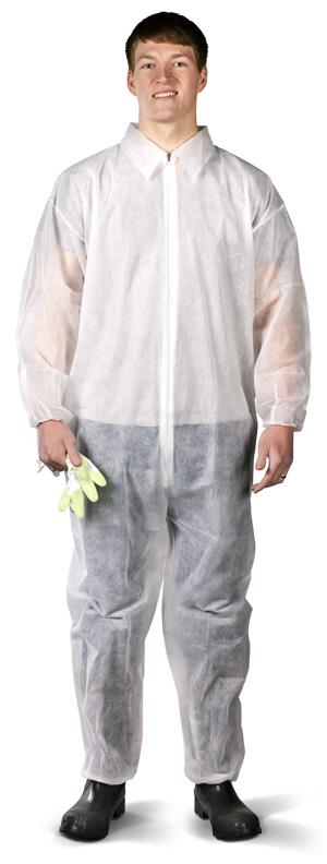 POLYPROPYLENE COVERALL ELASTIC W & A