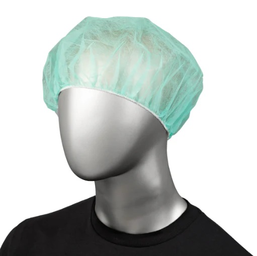 24" GREEN POLY BOUFFANT CAP 1000/CS